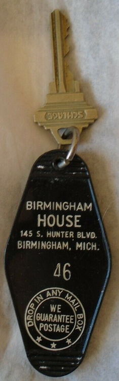 Birmingham House - Room Key (newer photo)